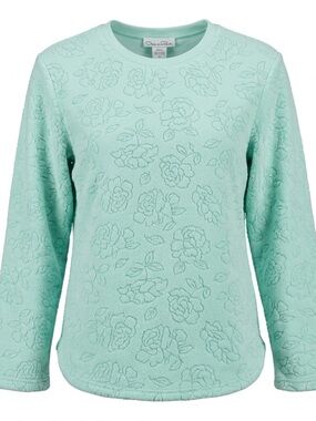 Oscar de la Renta Mint Green Pullover Top